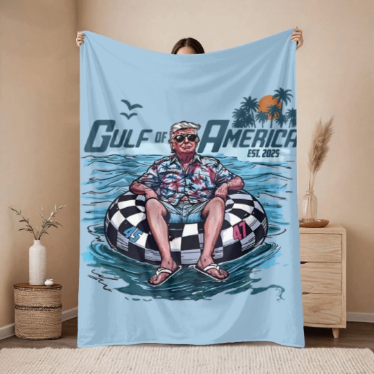 Discover Trump Throw Blankets Gulf Of Us America Est 2025 Throw Blankets