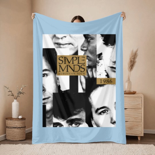 Discover Simple Minds - Once Upon A Time European Tour 1986 Throw Blankets