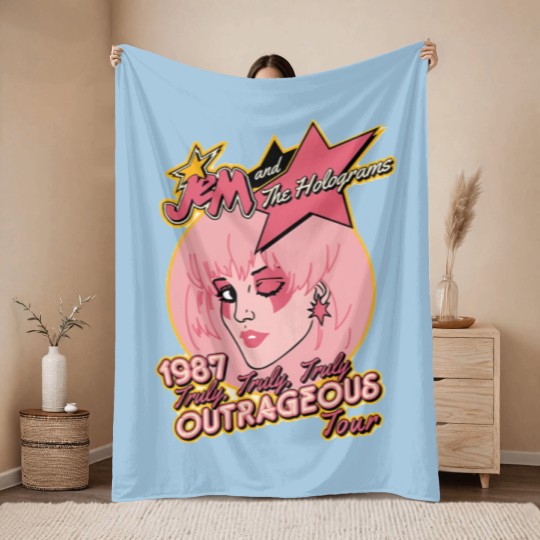 Discover Jem & The Holograms Throw Blankets, Jem Outrageous Tour Throw Blankets