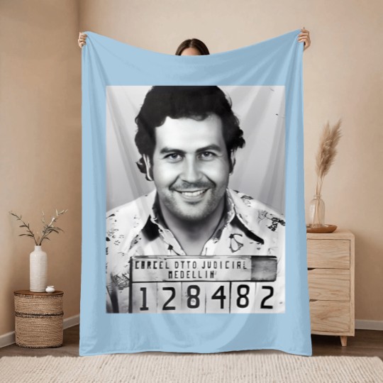 Discover Pablo Escobar Mugshot Premium Throw Blankets