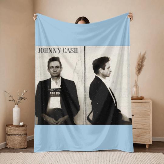 Discover Johnny Cash Mugshot Country Rock Throw Blankets. Johnny Cash