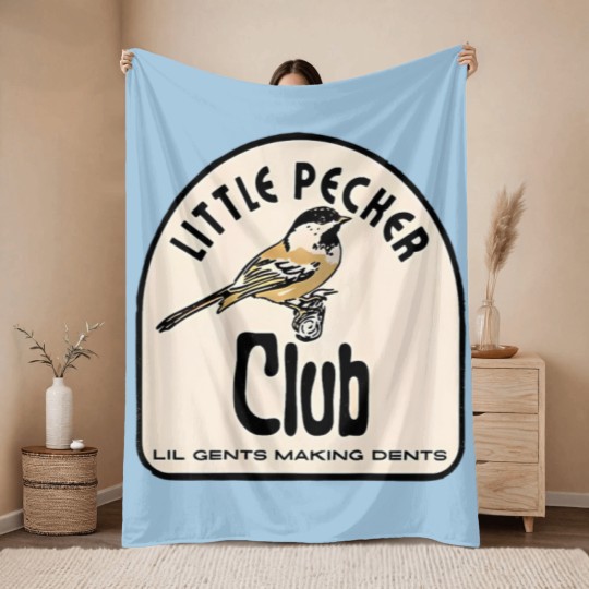Discover Little Pecker Club Throw Blankets