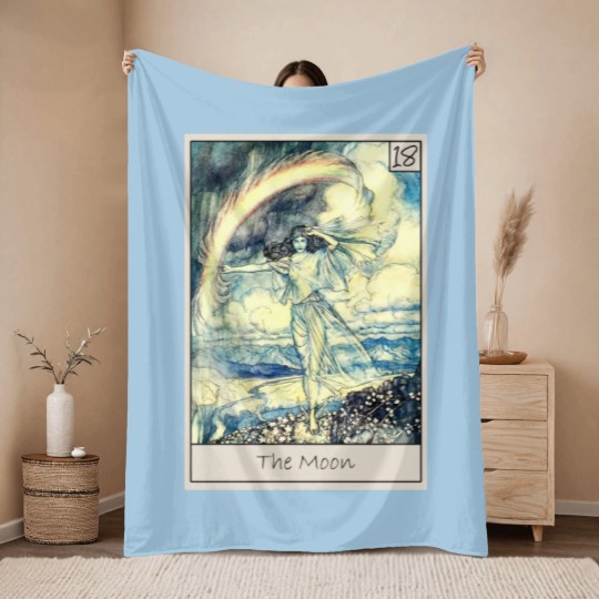 Discover Tarot - The Moon - Tarot - Throw Blankets