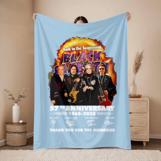 Discover Black Sabbath Band back to the beginning 2025 Throw Blankets