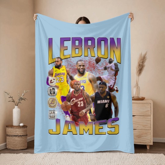 Discover Basketball Legend LeBron James Throw Blankets