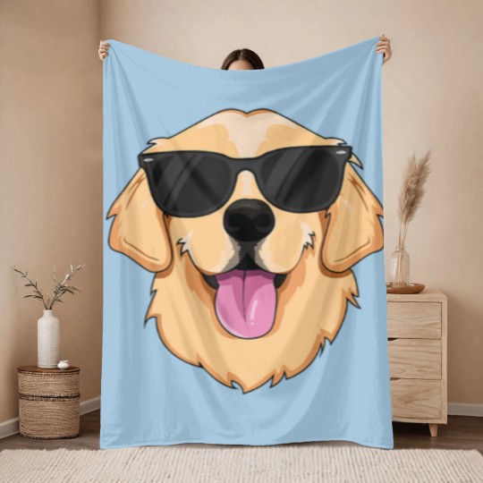 Discover Golden Retriever for Boys Girls Sunglasses Throw Blankets Throw Blankets