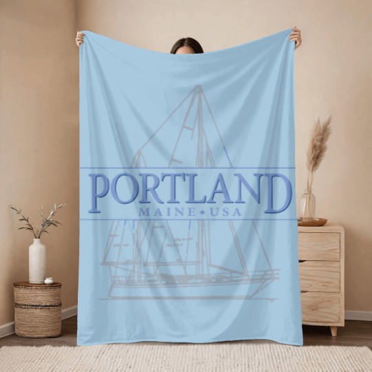 Discover Portland Maine Sailing Throw Blankets