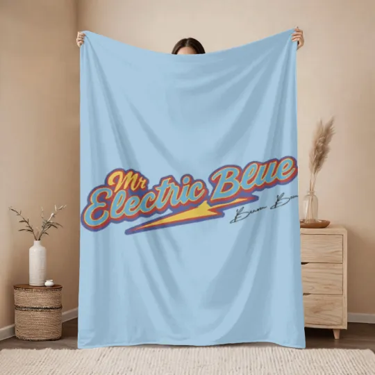 Discover Benson Boone Mr Electric Blue Throw Blankets, Gift for Fans