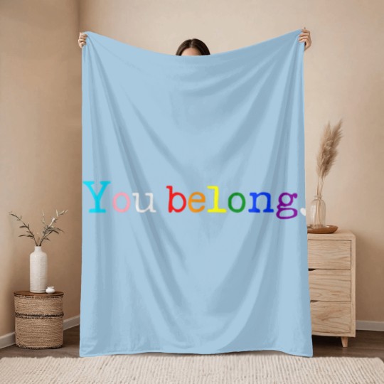 Discover Gay Pride LGBT Support And Respect You Belong Transgender Throw Blankets