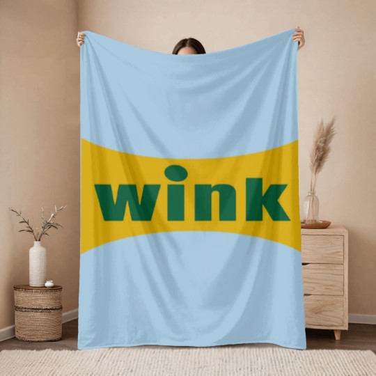 Discover Wink Grapefruit Flavored Soft Drink Soda Pop Logo Throw Blankets