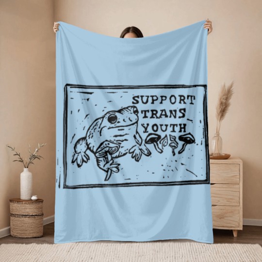 Discover Protect Trans Youth LGBT Quote Throw Blankets