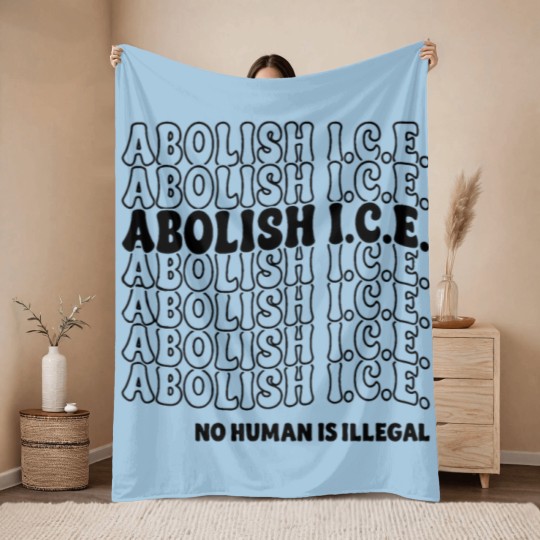 Discover Abolish ICE Throw Blankets