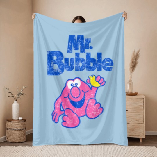 Discover Mr Bubble Throw Blankets