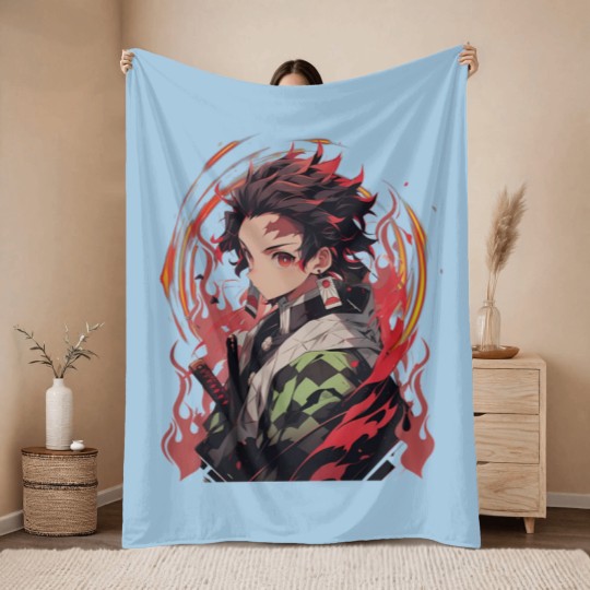 Discover Anime Throw Blankets, Tanjirou Throw Blankets, Anime Lovers Throw Blankets