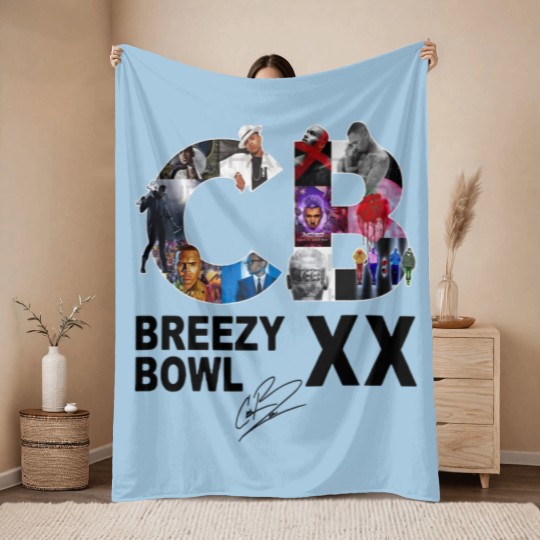 Discover Breezy Bowl XX Throw Blankets, Chris Brown Breezy Bowl XX Tour Throw Blankets