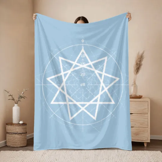Discover Nine Point Star Nonagram Slipknots Throw Blankets