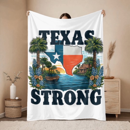Discover Texas Strong Hill Country 2025 Flood Throw Blankets, Kerr County Pride Throw Blankets