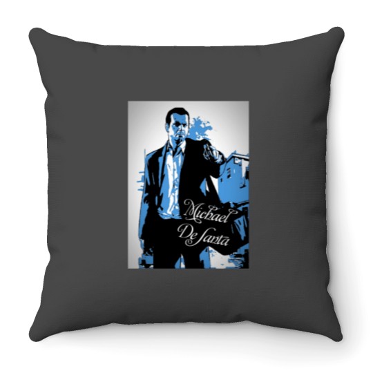 Discover Michael De Santa Pop Art Grand Theft Auto Throw Pillows