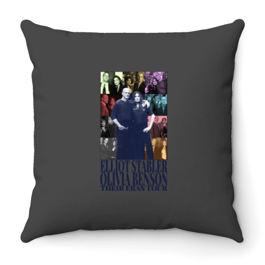Discover Mariska Hargitay and Chris Meloni as Olivia Benson and Elliot Stabler Their Eras Throw Pillows