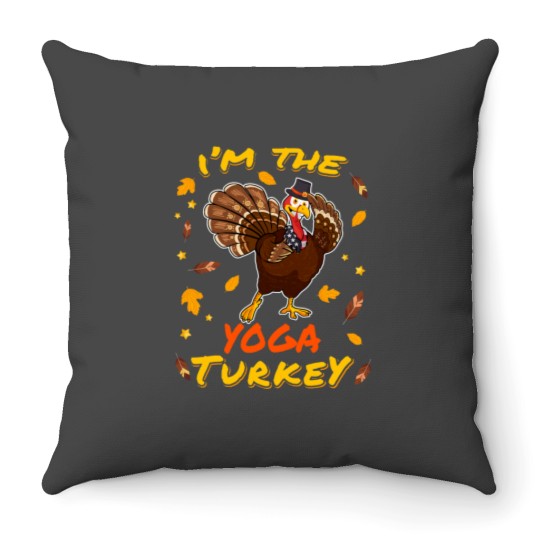 Discover Yoga Turkey Matching Family Thanksgiving Day Yoga Sport Throw Pillows