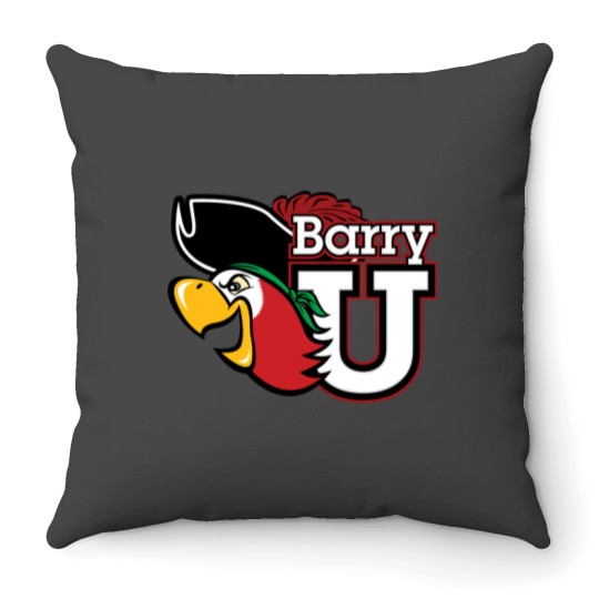 Discover Barry University logo Throw Pillows