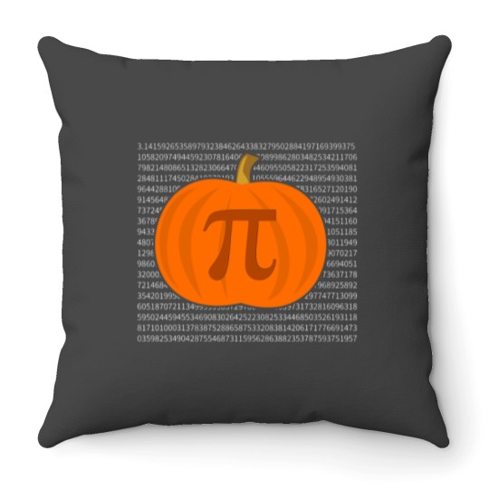 Discover Pi Day Pumpkin Pie Math Pie Digits Halloween Thanksgiving Throw Pillows