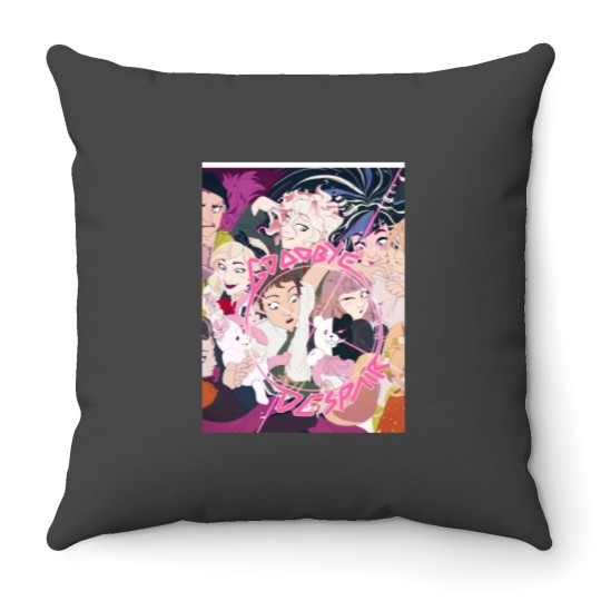 Discover Danganronpa Goodbye Despair Graphic Throw Pillows