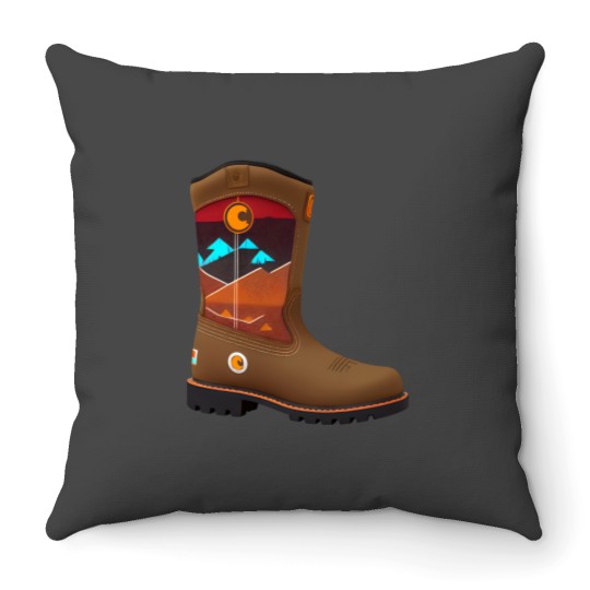 Discover Cowboy Boot , Cow Boot Throw Pillows