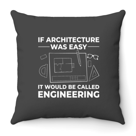 Discover Architecture Designer Engineering Drawing House Architect 21 Throw Pillows