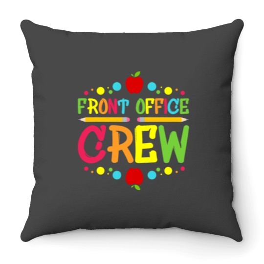 Discover Front Office Crew School Secretary Throw Pillows
