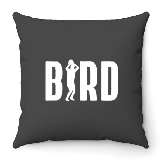 Discover Birdwhite print Throw Pillows