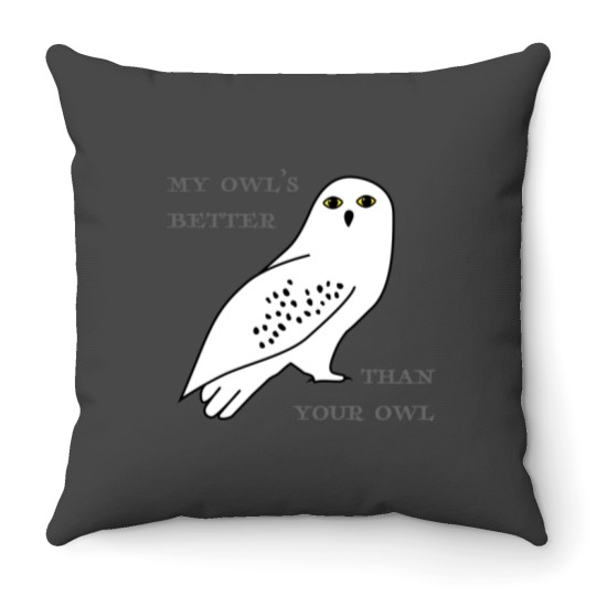 Discover My owl_s better than your owl17 Throw Pillows