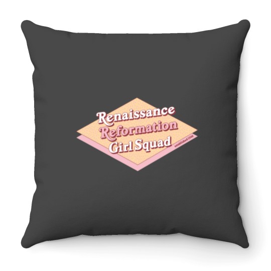 Discover Renaissance Reformation Girl Squad Throw Pillows