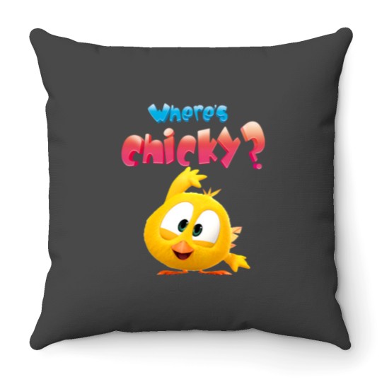 Discover Wheres Chicky Funny Throw Pillows