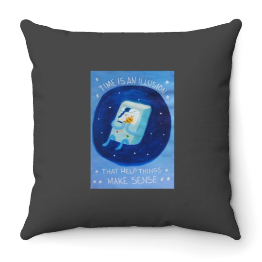 Discover Time adventure Poster Throw Pillows