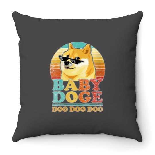 Discover Baby Doge Doo Doo Throw Pillow