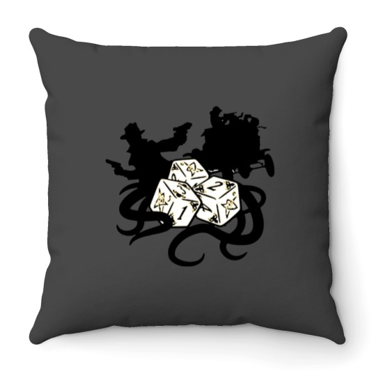 Discover Arkham Horror Dice Throw Pillows