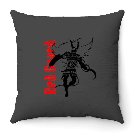 Discover Gloomhaven Jaws of the Lion Red Guard Silhouette Throw Pillows