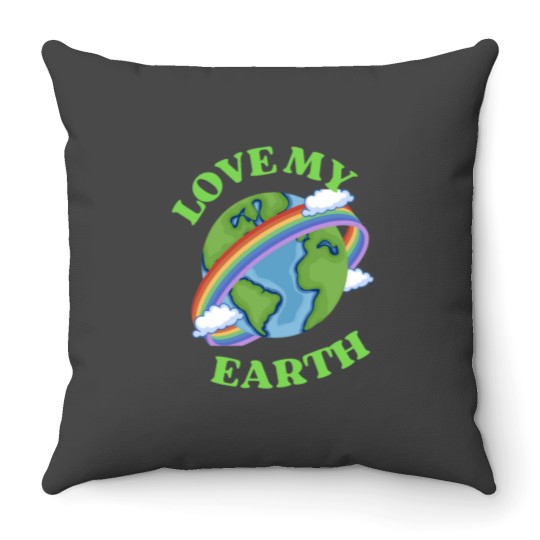 Discover Love My Earth, Gaia,Love mother earth, earth gift,climate activist,Our Climate Our world , cli Throw Pillows