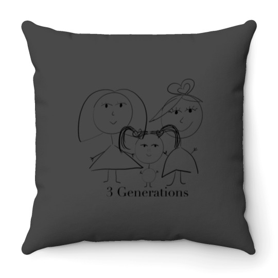 Discover 3 Generations Throw Pillows