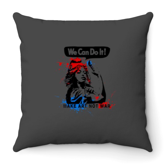 Discover We Can Do It Throw Pillows