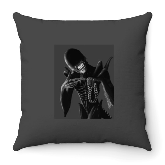 Discover ATLien (MONO) Graphic Throw Pillows