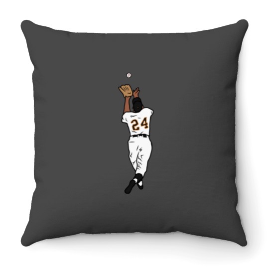 Discover Willie Mays "The Catch" Throw Pillows