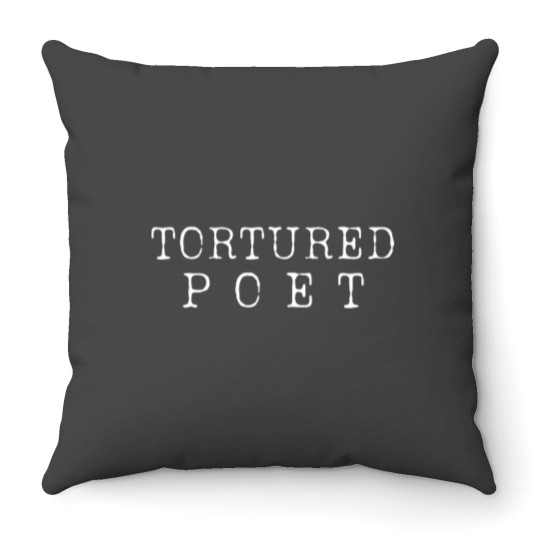 Discover Tortured Poet (White) Throw Pillows