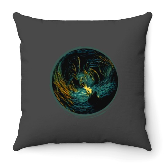 Discover A Light in the Dark-Fantasy Throw Pillows