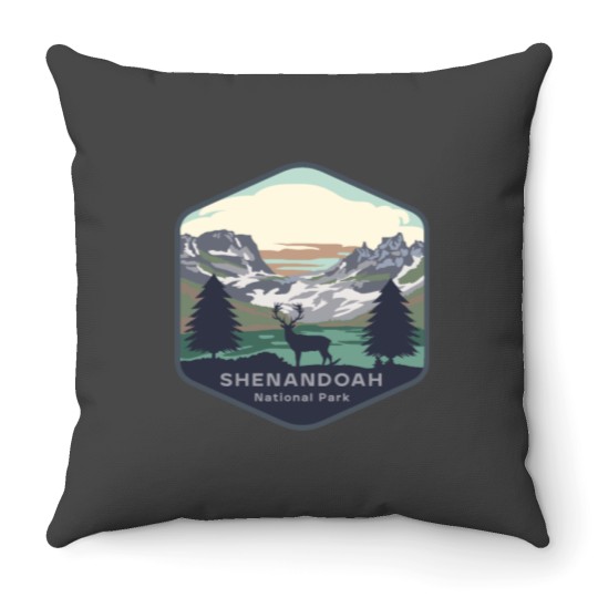Discover Shenandoah national park Acidgvrl Throw Pillows