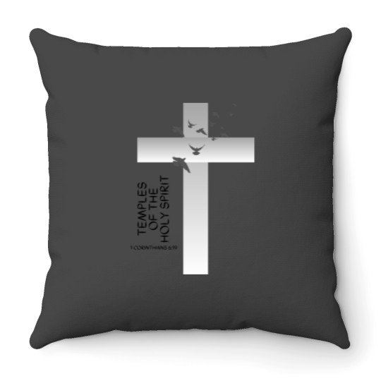 Discover 1 Corinthians 6 Temple Of The Holy Spirit Bible Verse About The Love Of God Throw Pillows
