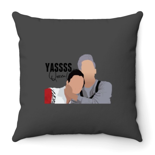 Discover Tan France and Antoni Porowski Yassss Queen 4 Throw Pillows