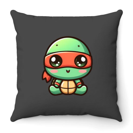 Discover TMNT Ninja Turtles Cute Baby Michelangelo Throw Pillows