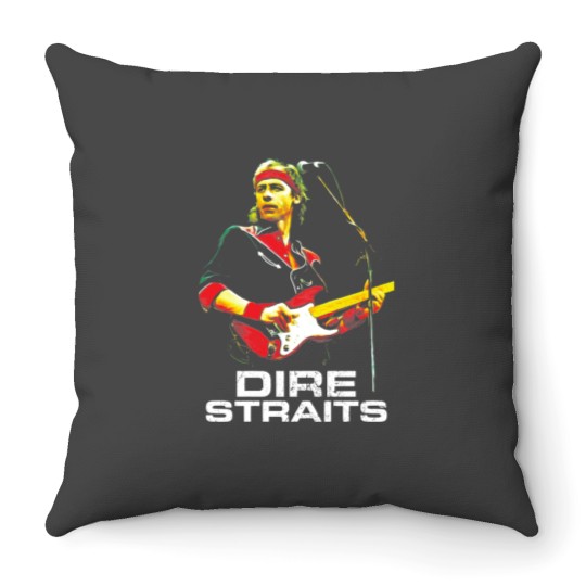 Discover Straits State Sultans of Swing White  Sticker Throw Pillows
